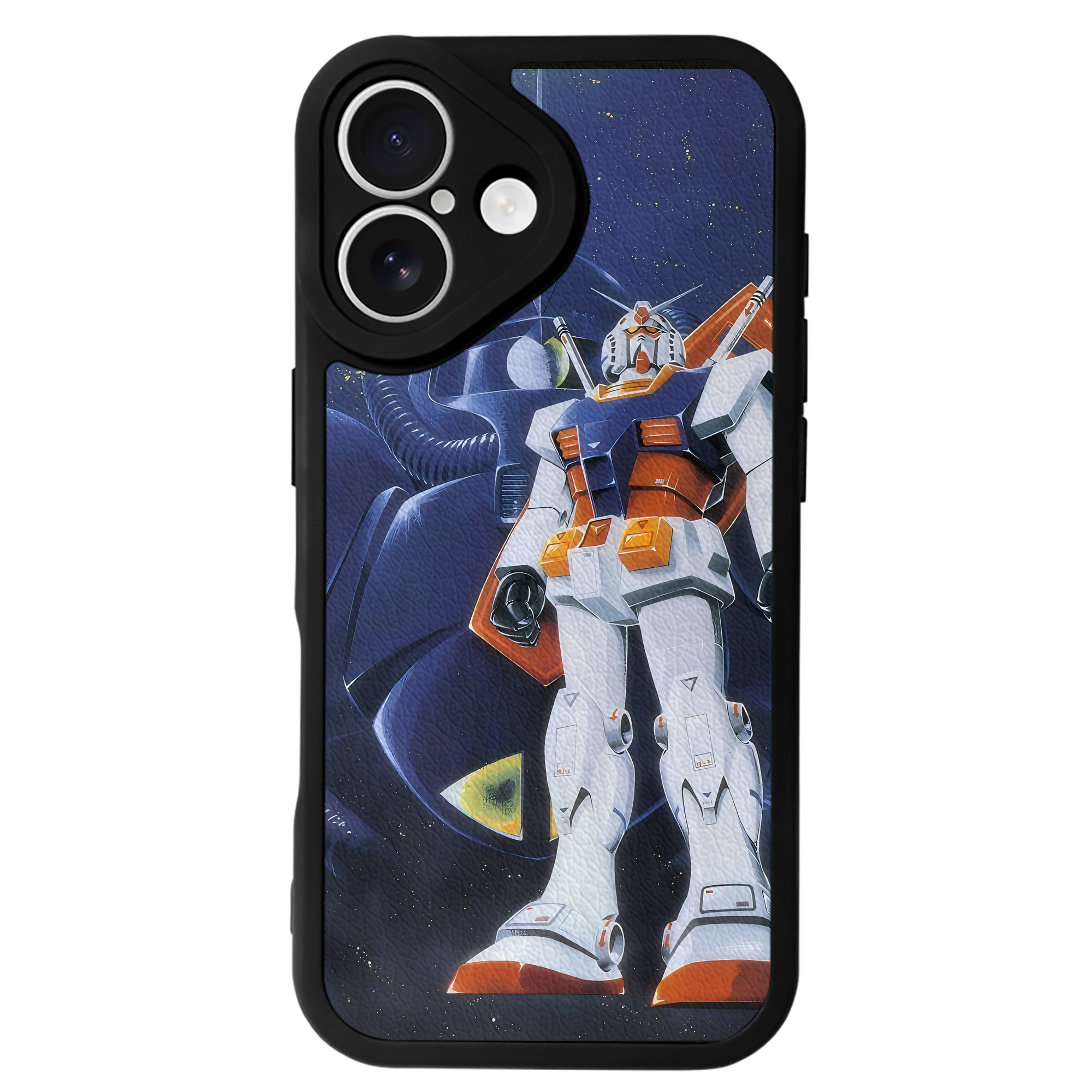 （画像用） 機動戦士ガンダム Mobile Suit Gundam 【iPhone 16シリーズ対応】シリコンスマホケース（レザー調） 材質：シリコン